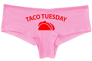 Knaughty Knickers Eat My Taco Tuesday Lick Me Oral Sex Pink Boyshort Panties