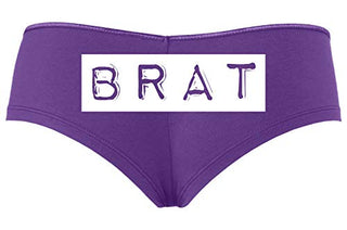 Knaughty Knickers BRAT Daddy's Little Slut DDLG CGLG Sexy Purple Boyshort Underwear