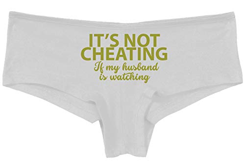 Knaughty Knickers Its Not Cheating If My Husband Watches Slutty White Panties