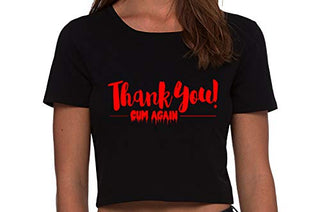 Knaughty Knickers Thank You Cum Again Sexy Flirty Cumslut Black Cropped Tank Top