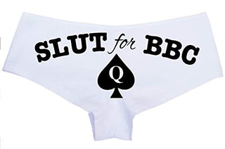 Knaughty Knickers Slut for BBC Queen of Spades Logo Tatoo Panties Plus Size Too