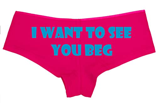 Knaughty Knickers I Want To See You Beg On Your Knees Hot Pink Slutty Panties