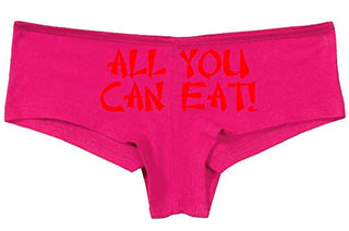 Knaughty Knickers All You Can Eat Cute Chinese Writing Sexy Pink Boyshort Oral