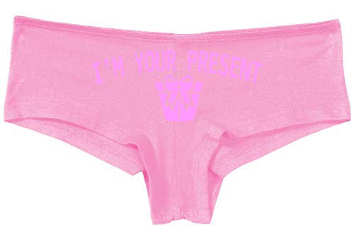 Knaughty Knickers I AM YOUR PRESENT IM I WILL BE GIFT Pink Boyshort Panties