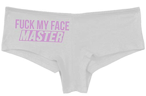 Knaughty Knickers Fuck My Face Master Oral Deepthroat Slutty White Panties