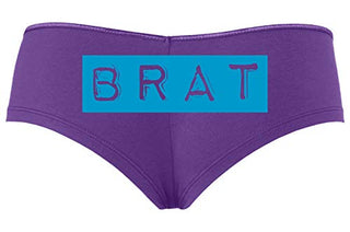 Knaughty Knickers BRAT Daddy's Little Slut DDLG CGLG Sexy Purple Boyshort Underwear