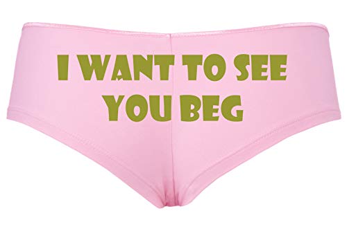 Knaughty Knickers I Want To See You Beg On Your Knees Baby Pink Slutty Panties