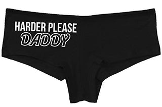 Knaughty Knickers Harder Please Daddy Give It To Me Rough Slut Black Boyshort