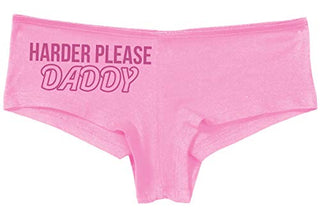 Knaughty Knickers Harder Please Daddy Give It To Me Rough Pink Boyshort Panties