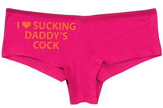 Knaughty Knickers I Love Sucking Daddys Cock DDLG Oral Hot Pink Underwear