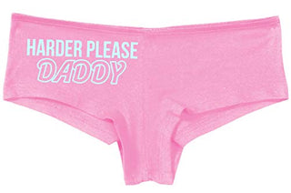 Knaughty Knickers Harder Please Daddy Give It To Me Rough Pink Boyshort Panties