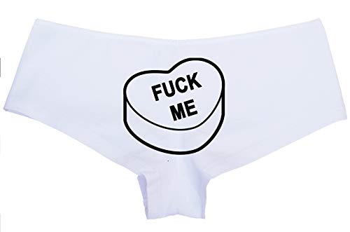 Knaughty Knickers Fuck Me Slut Underwear White Boyshort Panties