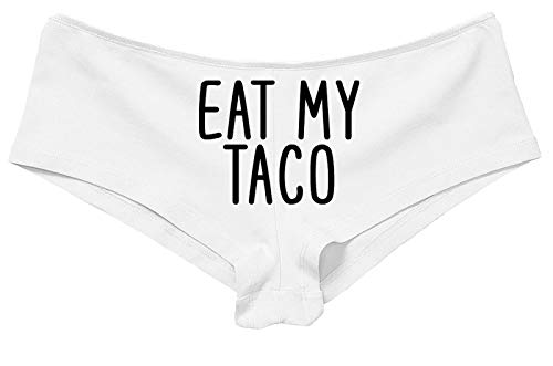Knaughty Knickers Eat My Taco Funny Oral Sex White Underwear Lick My Pussy DDLG