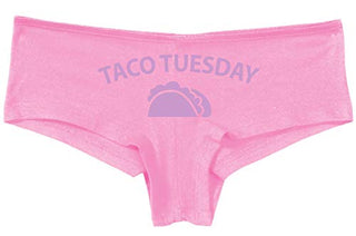 Knaughty Knickers Eat My Taco Tuesday Lick Me Oral Sex Pink Boyshort Panties