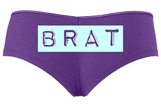 Knaughty Knickers BRAT Daddy's Little Slut DDLG CGLG Sexy Purple Boyshort Underwear