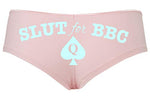 Knaughty Knickers - Slut for BBC - Queen of Spades Boy Short Panties - Love Big Cock Boyshort Underwear