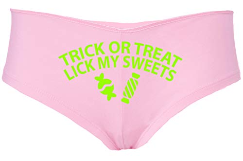 Knaughty Knickers Trick Or Treat Lick My Sweets Halloween Sexy Pink Boyshort