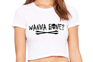 Wanna Bone? • Crop Top • White