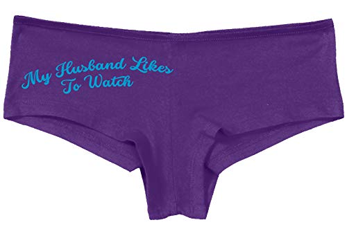 Knaughty Knickers My Husband Likes To Watch Swinger Slutty Purple Panties