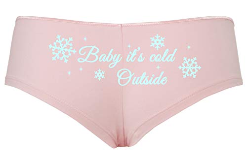 Knaughty Knickers Baby Its Cold Outside Cute Christmas Sexy Fun Pink Panties