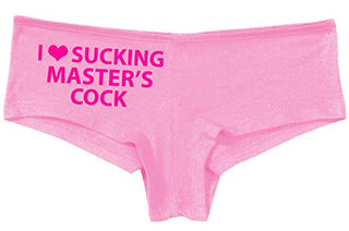 Knaughty Knickers I Love Sucking Masters Cock Blowjob Slut Pink Boyshort Panties