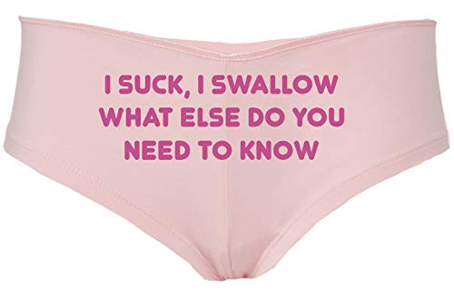 Knaughty Knickers - I Suck I Swallow What Else Do You Need to Know Boy Short Panties - Flirty Slutty Boyshort Underwear