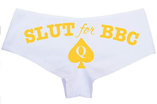 Knaughty Knickers Slut for BBC Queen of Spades Logo Tatoo Panties Plus Size Too