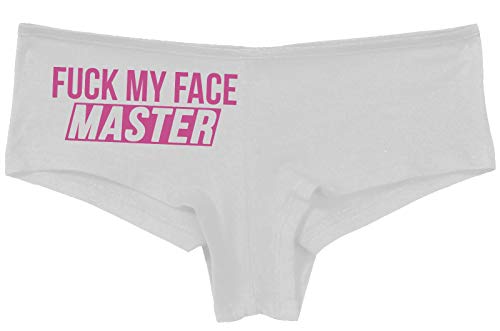 Knaughty Knickers Fuck My Face Master Oral Deepthroat Slutty White Panties