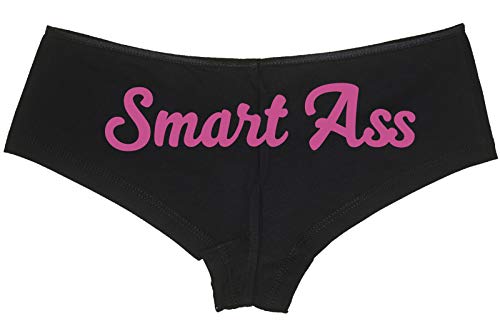 Knaughty Knickers Smart Ass Spoiled Brat Kitten DDLG Black Boyshort Panties