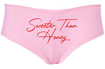 Knaughty Knickers Sweeter Than Honey Cute Oral Flirty Pink Boyshort Panties