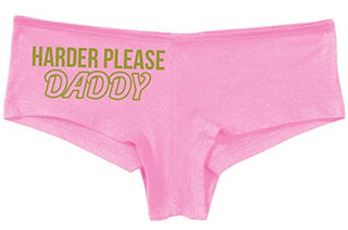 Knaughty Knickers Harder Please Daddy Give It To Me Rough Pink Boyshort Panties