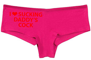 Knaughty Knickers I Love Sucking Daddys Cock DDLG Oral Hot Pink Underwear