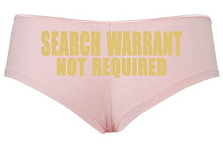 Knaughty Knickers Search Warrant Not RequiPink Police Wife Girlfriend Pink Panty