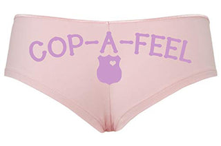 Cop A Feel Leo Police Wife Boyshort Panties The Panty Game cop Party Bridal Gift