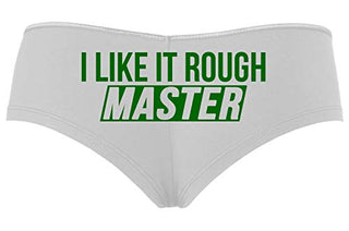 Knaughty Knickers I Like It Rough Master Give To Me Hard Slutty White Boyshort