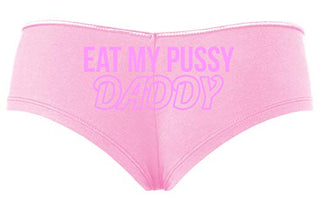 Knaughty Knickers Eat My Pussy Daddy Oral Sex Lick Me Baby Pink Slutty Panties