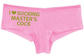 Knaughty Knickers I Love Sucking Masters Cock Blowjob Slut Pink Boyshort Panties