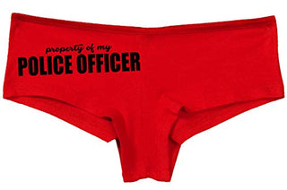 Knaughty Knickers Property of My Police Officer LEO Wife Slutty Red Panties