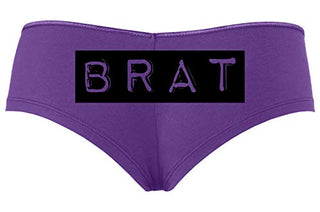 Knaughty Knickers BRAT Daddy's Little Slut DDLG CGLG Sexy Purple Boyshort Underwear