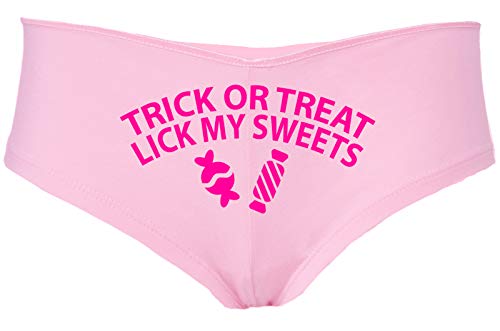 Knaughty Knickers Trick Or Treat Lick My Sweets Halloween Sexy Pink Boyshort