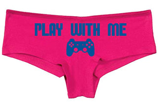 Knaughty Knickers Play with Me Video Game Sexy Flirt Gamer Girl Pink Boyshort