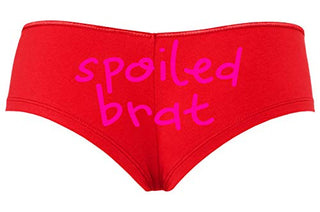 Knaughty Knickers Spoiled Brat DDLG Sexy Boyshort Panties for Little Sub