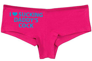 Knaughty Knickers I Love Sucking Daddys Cock DDLG Oral Hot Pink Underwear