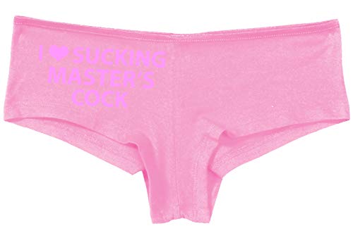 Knaughty Knickers I Love Sucking Masters Cock Blowjob Slut Pink Boyshort Panties