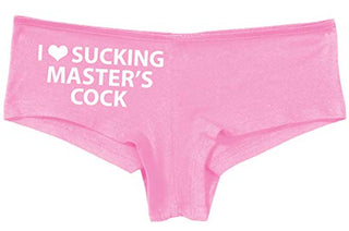 Knaughty Knickers I Love Sucking Masters Cock Blowjob Slut Pink Boyshort Panties