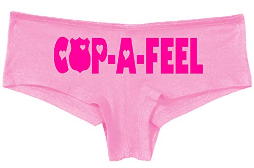Knaughty Knickers Cop A Feel Police Wife Girlfriend LEO Pink Boyshort Panties