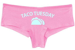 Knaughty Knickers Eat My Taco Tuesday Lick Me Oral Sex Pink Boyshort Panties