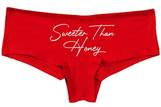 Knaughty Knickers Sweeter Than Honey Cute Oral Flirty Slutty Red Panties