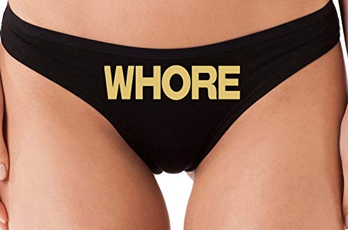 Whore Black Boyshort Underwear slut panties bdsm owned ddlg