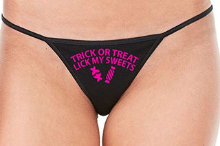 Trick or Treat, Lick My Sweets • String Thong • Black